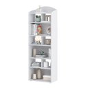 Ver imagem 4 de Estante de Livros MDF 57,5cmx166,5cm Sala de Estar com 10 Nichos Arco