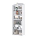 Ver imagem 4 de Estante de Livros MDF 57,5CMX166,5cm Sala de Estar com 10 Nichos Arco Branco
