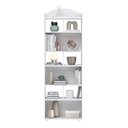Ver imagem 5 de Estante de Livros MDF 57,5cmx166,5cm Sala de Estar com 10 Nichos Arco