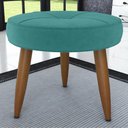 Ver imagem 1 de Puff Decorativa Redondo Veneza Veludo Verde Menta