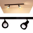 Ver imagem 1 de Kit 2 Trilho Eletrificado 1 Spot Lâmpada E27 Direcionável Cor:preto