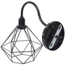 Ver imagem 5 de 2 Luminárias Arandela de Parede Aramada Diamante P Industrial Retro Preta Agp Ilumini Vintage