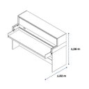 Ver imagem 5 de Mesa Escrivaninha e Cama de Solteiro Retrátil Branco 2 em 1 Hyde - Save Space