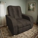 Ver imagem 3 de Poltrona Reclinável Papai Luxo Sala Quarto Estética Berlin Marrom