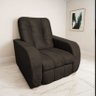 Poltrona Reclinável Papai Luxo Sala Quarto Estética  Berlin Marrom - 2