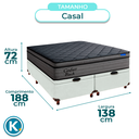 Ver imagem 4 de Cama Box Bau Branco + Colchão Casal Confort Black Espuma Soft Gel Ortobom