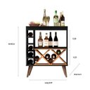 Ver imagem 2 de Aparador Adega Sala Pés Palito Retrô River Cor Preto/Nature - Jm Casa dos Móveis