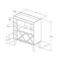 Ver imagem 3 de Aparador Adega Sala Pés Palito Retrô River Cor Preto/Nature - Jm Casa dos Móveis