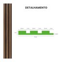 Ver imagem 3 de Painel Ripado Laminado Autocolante Flexível Amadeirado 5mt Madeto Nogueira Intenso