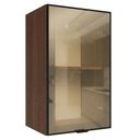 Ver imagem 1 de Armário Aéreo de Cozinha 1 Porta 40 cm Rustic/Preto Vidro Reflecta Bronze Vinil Madesa