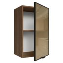 Ver imagem 5 de Armário Aéreo de Cozinha 1 Porta 40 cm Rustic/Preto Vidro Reflecta Bronze Vinil Madesa