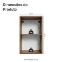 Ver imagem 2 de Armário Aéreo de Cozinha 1 Porta 40 cm Rustic/Preto Vidro Reflecta Bronze Vinil Madesa