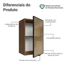 Ver imagem 3 de Armário Aéreo de Cozinha 1 Porta 40 cm Rustic/Preto Vidro Reflecta Bronze Vinil Madesa
