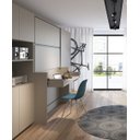 Ver imagem 1 de Mesa Escrivaninha e Cama de Casal Retrátil Pecan 2 em 1 Forman - Save Space