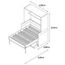 Ver imagem 4 de Mesa Escrivaninha e Cama de Casal Retrátil Pecan 2 em 1 Forman - Save Space