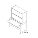 Ver imagem 3 de Mesa Escrivaninha e Cama de Casal Retrátil Pecan 2 em 1 Forman - Save Space