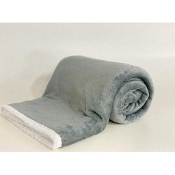 COBERTON SOFT DUPLA FACE SHERPA PELE DE CARNEIRO QUEEN- CINZA - 1
