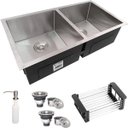 Ver imagem 1 de Cuba Dupla Quadrada Inox 304 Gourmet 9840 com Acessórios- EC247