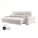 Ver imagem 5 de Sofá com Chaise Charlotte 4 Lugares Retrátil e Reclinável 214cm Creme Linho