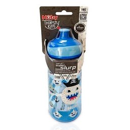 GARRAFA SQUEEZE GLITTER Baby Shark 540 ML NUBY SUPER SLURP 18M+ - 2