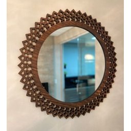 Espelho Decorativo Madeira Pegui Jasper - 85 cm - Marrom - 2