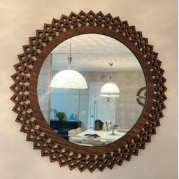 Espelho Decorativo Madeira Pegui Jasper - 85 cm - Marrom - 7