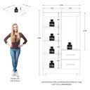 Ver imagem 3 de Guarda Roupa Solteiro Primordial Max 4 Portas e Cômoda Primordial Max 4 Gavetas Cinamomo Fosco-
