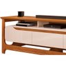Rack Bancada P/tv até 75 Polegadas Salvatore 100% Mdf C/ Nichos 200x59cm Bali/cedro - Dj Móveis - 3