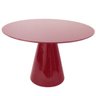 Mesa de Jantar Cone Redonda 135cm 4 A 6 Lugares - Tampo Laca - Vermelho - 1
