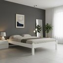 Ver imagem 1 de Cama Casal Queen Oriental Reforçada em Madeira Maciça Branco