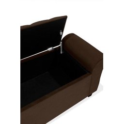 Recamier Baú Divã Paris 1,55M para Cama Queen - Lv Móveis:Marrom - 3