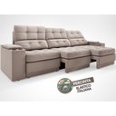 Ver mais imagens de Sofá com Porta Copos e Carregador USB Eureka 2,30m Assento Retrátil e Reclinável Velosuede