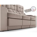 Ver imagem 7 de Sofá com Porta Copos e Carregador USB Eureka 2,30m Assento Retrátil e Reclinável Velosuede