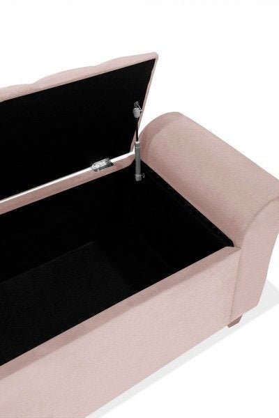 Recamier Baú Divã Paris 1,35M para Cama Casal Rose - Lv Móveis - 5