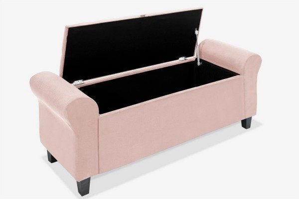 Recamier Baú Divã Paris 1,35M para Cama Casal Rose - Lv Móveis - 4