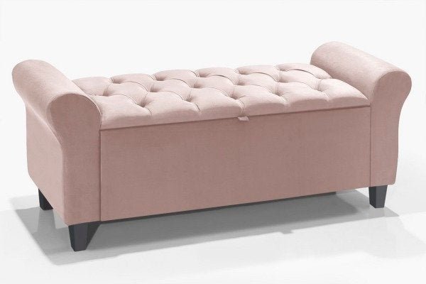 Recamier Baú Divã Paris 1,35M para Cama Casal Rose - Lv Móveis - 2