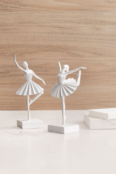 Escultura Bailarina Em Poliresina 28cm - 2