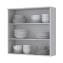 Ver imagem 2 de Armário Aéreo 2 Portas 80cm Americana Branco Hp - Móveis Henn