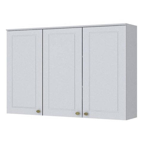 Armário Aéreo 3 portas 120cm Americana Branco HP - Móveis Henn