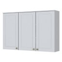 Ver imagem 1 de Armário Aéreo 3 portas 120cm Americana Branco HP - Móveis Henn