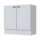 Ver imagem 2 de Balcão 2 Portas 80cm e Aéreo Basculante Americana Branco Hp - Móveis Henn