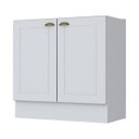 Ver imagem 2 de Balcão 2 Portas 80cm com Tampo Cooktop Americana Branco Hp - Móveis Henn