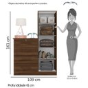 Ver imagem 5 de Cômoda Sapateira com Espelho 4 Gavetas 1 Porta Cancun Espresso Móveis
