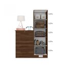Ver imagem 4 de Cômoda Sapateira com Espelho 4 Gavetas 1 Porta Cancun Espresso Móveis