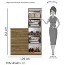 Ver imagem 5 de Cômoda com Espelho 4 Gavetas 1 Porta Cancun Espresso Móveis