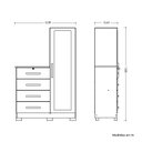 Ver imagem 4 de Cômoda Sapateira com Espelho 4 Gavetas 1 Porta Cancun Espresso Móveis