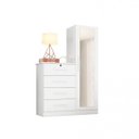 Ver imagem 3 de Cômoda Sapateira com Espelho 4 Gavetas 1 Porta Cancun Espresso Móveis