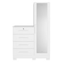 Ver imagem 3 de Cômoda Sapateira com Espelho 4 Gavetas 1 Porta Cancun Espresso Móveis