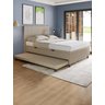 Base Box Casal com Cama Auxiliar Linho Bege - Skybox - 1