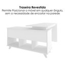 Ver imagem 6 de Mesa Escrivaninha Escritorio em L 2 Gavetas 5 Nichos 145x128 cm Branco Artany